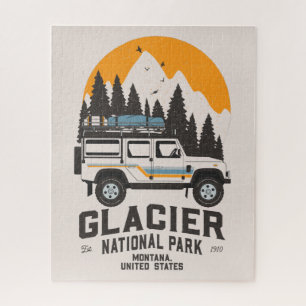 Quebra-cabeça Vintage Glacier National Park Road Trip Montana