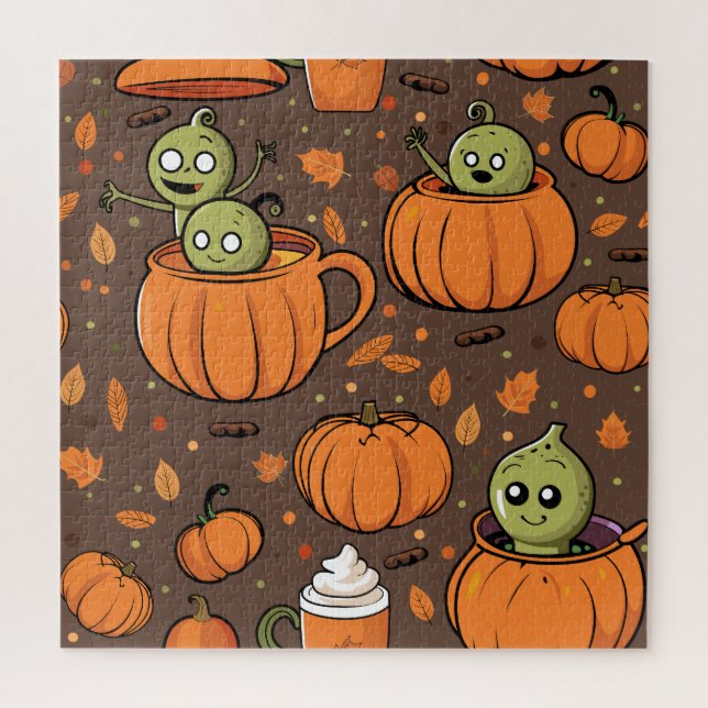 Quebra-cabeça Vintage Halloween Gourd Party (Vertical)