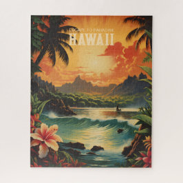 Quebra-cabeça Vintage Hawaii Beach Viagem Art