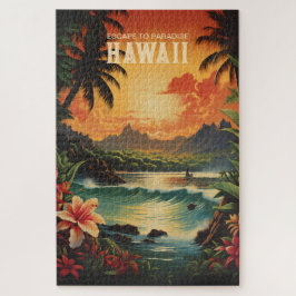 Quebra-cabeça Vintage Hawaii Beach Viagem Art
