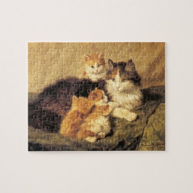 Quebra-cabeça Vintage Henriëtte Ronner Knip's Cats Painting (Horizontal)