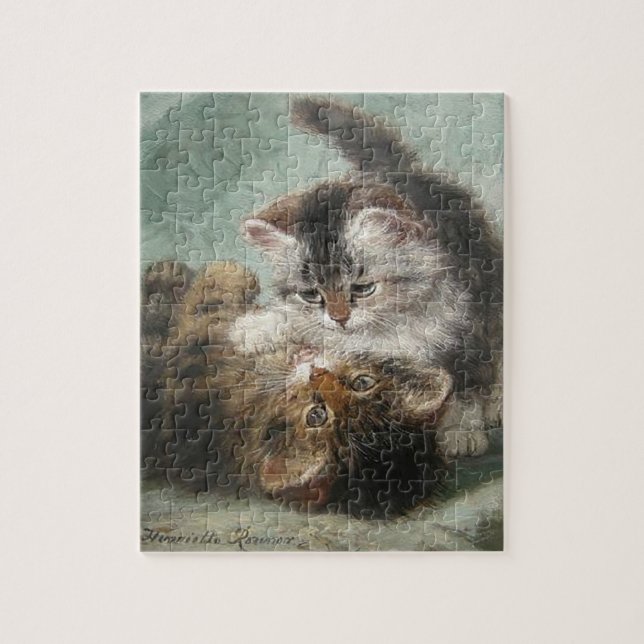 Quebra-cabeça Vintage Henriëtte Ronner Knip's Playing Kittens (Vertical)