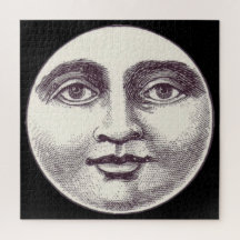 Vintage homem na lua de cheio