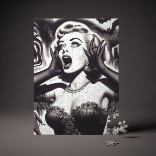 Quebra-cabeça Vintage Horror Pin-up