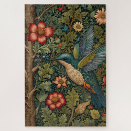 Quebra-cabeça Vintage hummingbird art boho chic