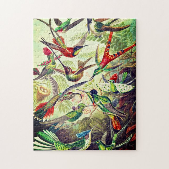 Quebra-cabeça Vintage Hummingbird por Ernst Haeckel (Vertical)