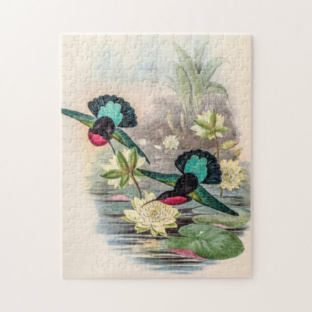 Quebra-cabeça Vintage Hummingbird por John Gould (Vertical)