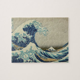 Quebra-cabeça Vintage Japonês Art, The Excelente Wave by Hokusai