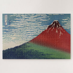 Quebra-cabeça Vintage Japonês Monte Fuji Art 1000 Peças