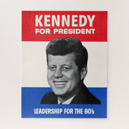 Quebra-cabeça Vintage JFK Kennedy para Presidente Campanha 1960 