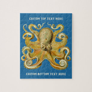 Quebra-cabeça Vintage Kraken, Octopus Gamochonia, Ernst Haeckel