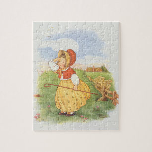 Quebra-cabeça Vintage Little Bo Peep Rima Infantil Mãe Gansa