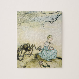 Quebra-cabeça Vintage Little Miss Muffet por Arthur Rackham