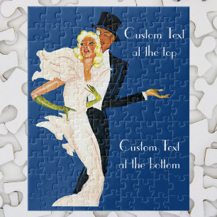 Quebra-cabeça Vintage Love and Romance, Casal de Casamento Moder