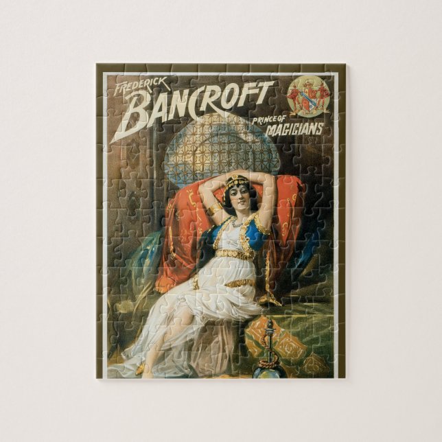 Quebra-cabeça Vintage Magic Poster, mágico Frederick Bancroft (Vertical)