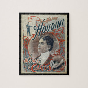 Quebra-cabeça Vintage Magic Poster, mágico Harry Houdini