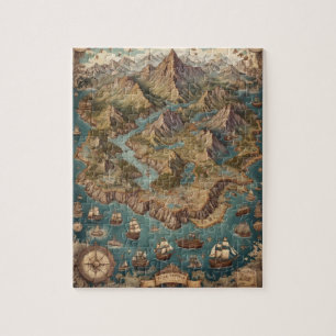 Quebra-cabeça Vintage Map Adventure