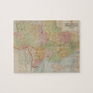 Quebra-cabeça Vintage Map of Ukraine (1947)
