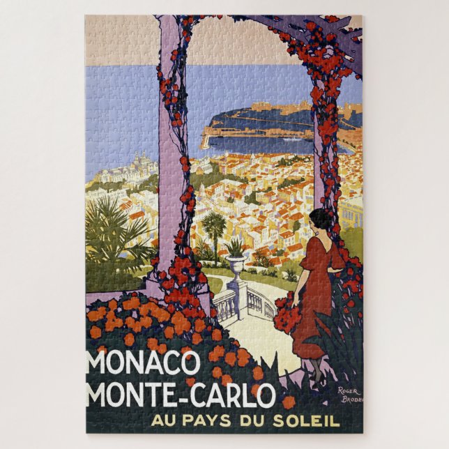 Quebra-cabeça Vintage Monte Carlo Viagem (Vertical)