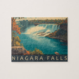 Quebra-cabeça Vintage Niagara Falls Viagem
