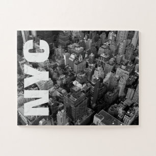 Quebra-cabeça Vintage NYC Nova Iorque Manhattan Black White