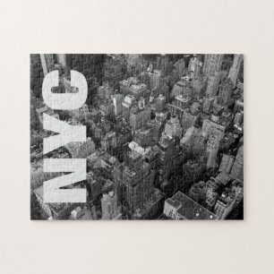 Quebra-cabeça Vintage NYC Nova Iorque Manhattan Black White