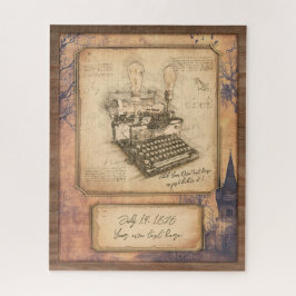 Quebra-cabeça Vintage Old Fashion Art Autor/Escritor Gift