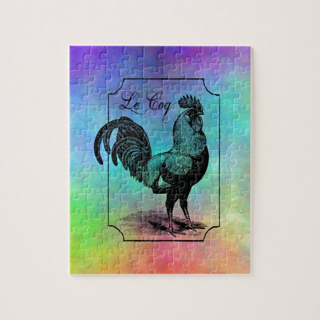 Quebra-cabeça Vintage Pastel Rooster (Vertical)