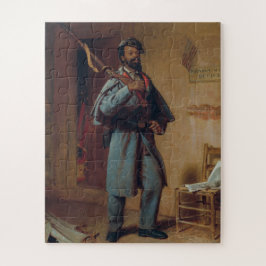 Quebra-cabeça Vintage pintando um pouco de história da guerra: O