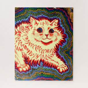 Quebra-cabeça Vintage Psychedelic Cat por Louis Wain