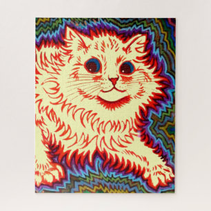 Quebra-cabeça Vintage Psychedelic Cat por Louis Wain