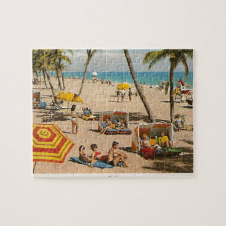 Quebra-cabeça Vintage Retro Florida Beach Viagem
