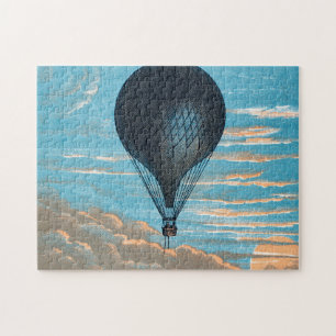 Quebra-cabeça Vintage Retro Hot Air Balon Ver Primeiro Balão