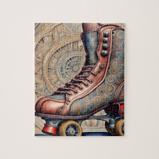 Quebra-cabeça Vintage Roller skates art. (Vertical)