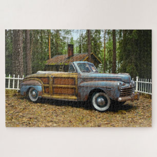 Quebra-cabeça Vintage, Rusty Barn, Achar Carro Convertível