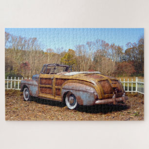 Quebra-cabeça Vintage Rusty Barn Encontrar Carro Woody Convertív