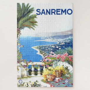 Quebra-cabeça Vintage San Remo Itália Viagem