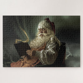 Quebra-cabeça Vintage Santa Claus Lendo Magia