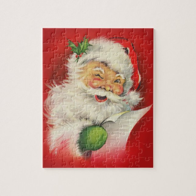 Quebra-cabeça Vintage Santa Claus Natal (Vertical)