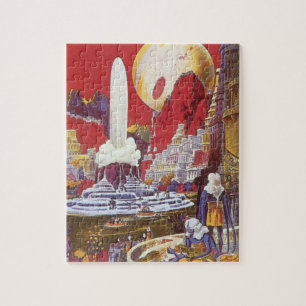 Quebra-cabeça Vintage Science Fiction, a Cidade Perdida de Atlan