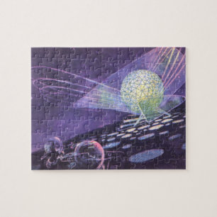 Quebra-cabeça Vintage Science Fiction, um orbe brilhante com Ali