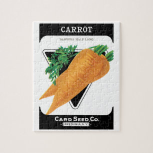 Quebra-cabeça Vintage Seed Packet Label Art, Danvers Carrots