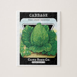 Quebra-cabeça Vintage Seed Packet Label Art, Lixo Verde