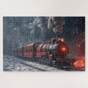 Quebra-cabeça Vintage Snow Train