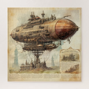 Quebra-cabeça Vintage Steampunk Zeppelin (10)