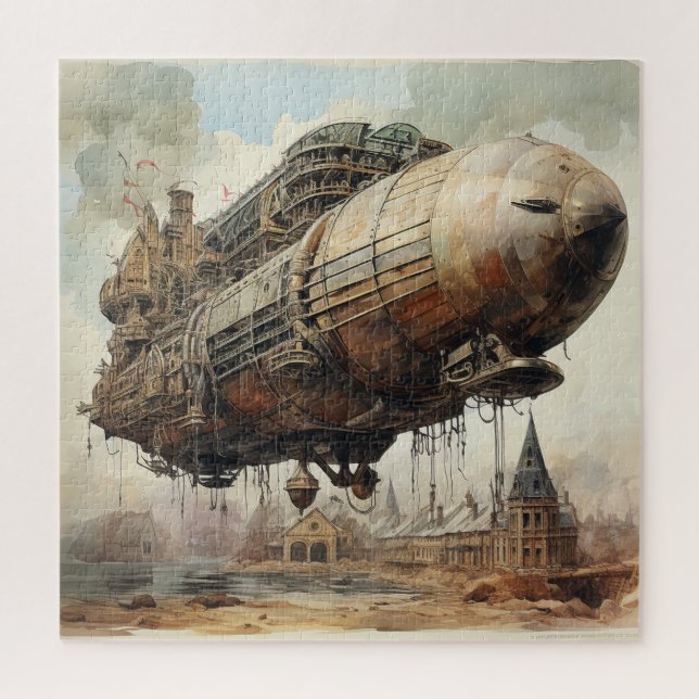 Quebra-cabeça Vintage Steampunk Zeppelin (2) (Vertical)