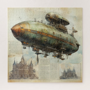 Quebra-cabeça Vintage Steampunk Zeppelin (7)