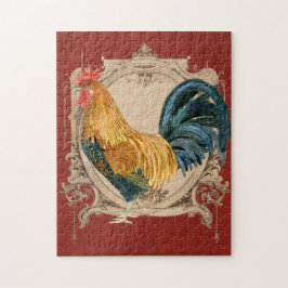 Quebra-cabeça Vintage Style Country Rustic Rooster Francês