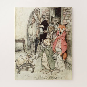 Quebra-cabeça Vintage Tortoise e The Hare de Arthur Rackham