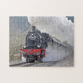 Quebra-cabeça Vintage Train Steam Locomotive Photo